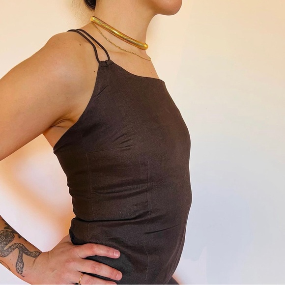 Beautiful 100% Linen Bodycon Midi - Picture 4 of 5